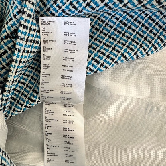 Maje Vikar Blue Double Button Tweed Blazer Shorts Set Size 38 US M Classic - Picture 15 of 16